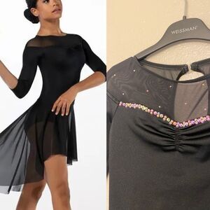 Weissman solo Dance Costume black custom dress A Million Dreams 14663 LC child